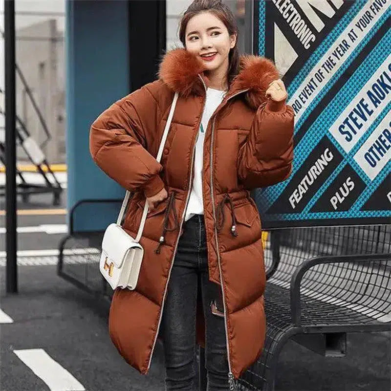 Down cotton clothing-Caramel-4