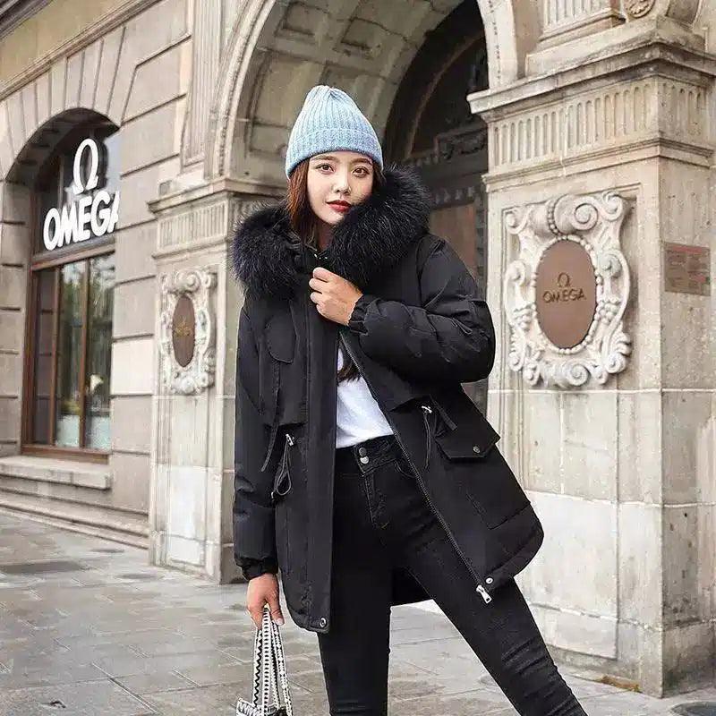 Down padded jacket-Black-2