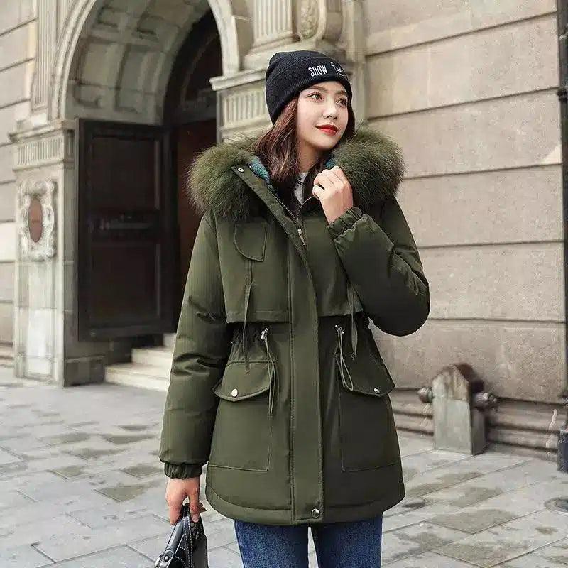 Down padded jacket-Army Green-6