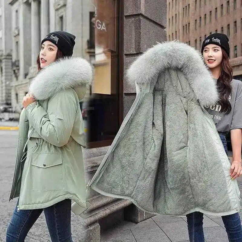 Down padded jacket-Green-7