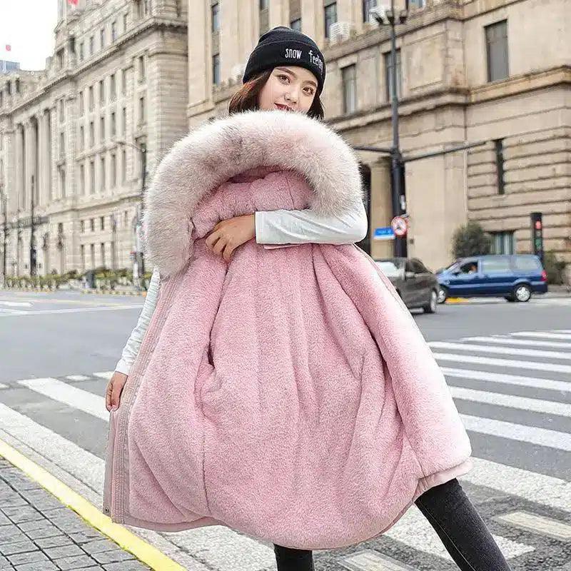 Down padded jacket-Pink-9