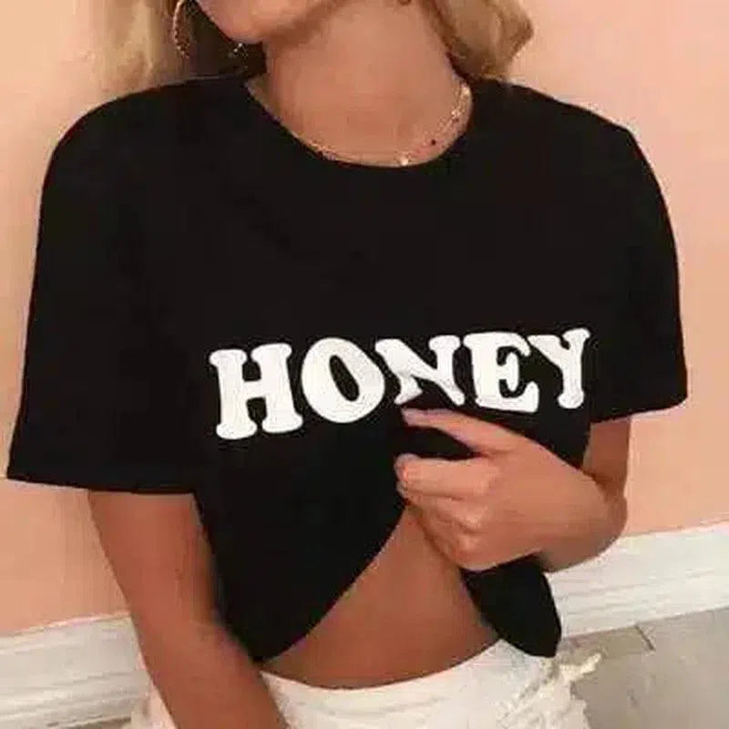 Womens Casual T-Shirt and Mini Skirt Set-black-2