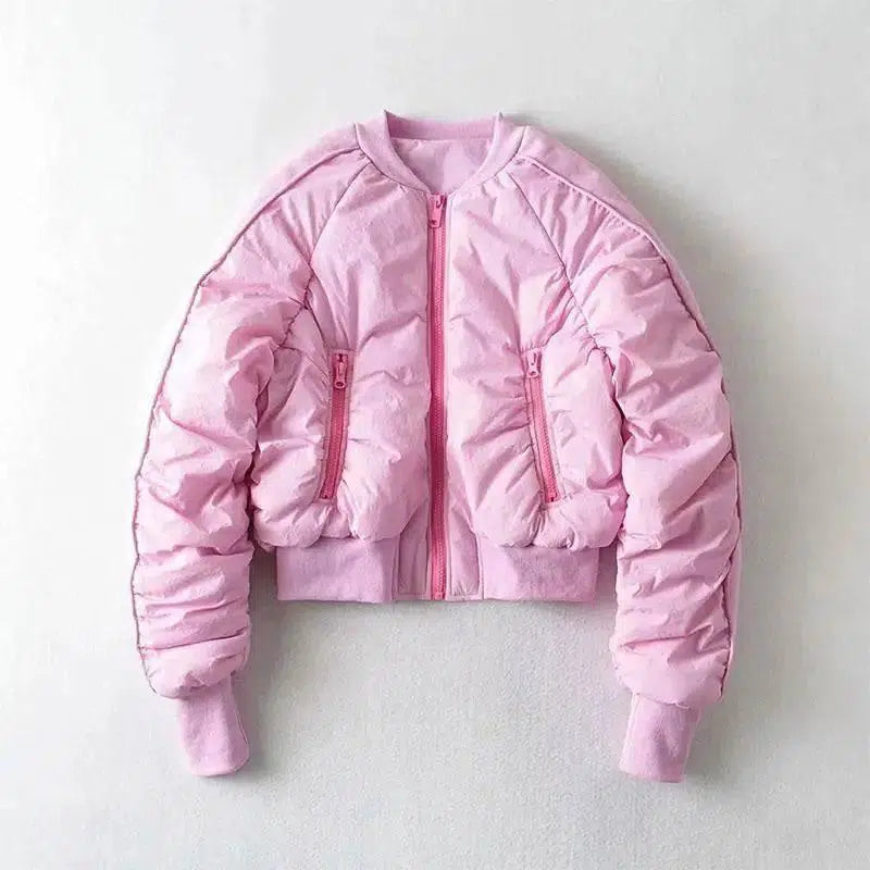 European And American Style Cotton Coat Short Bread Jacket-1