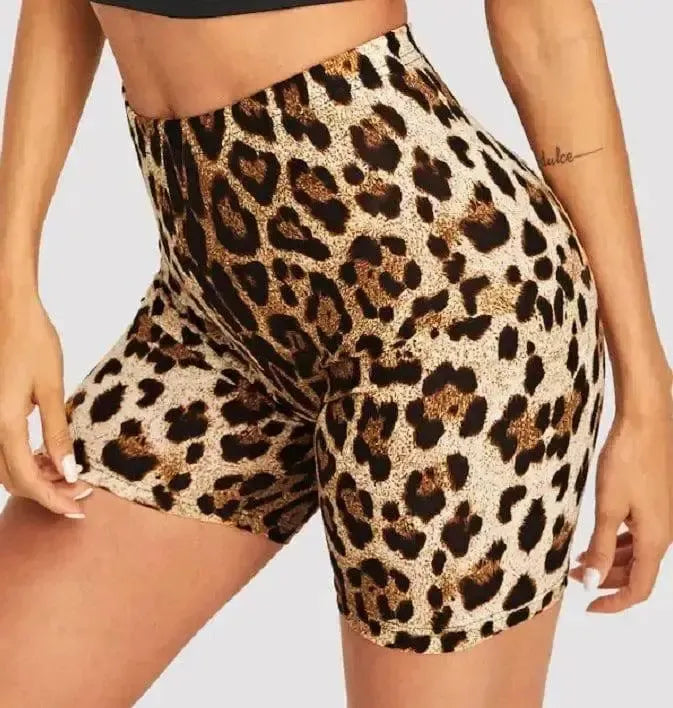 Fashion leopard print hip shorts-1