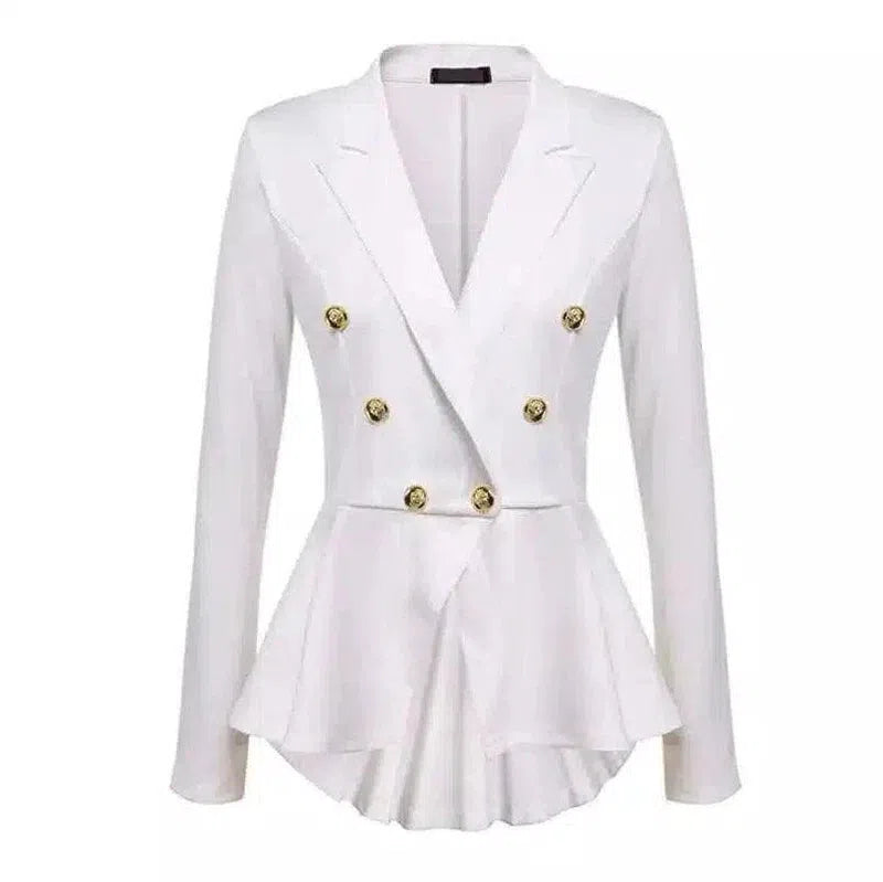 Fitted White Blazer for Women - Stylish & Tailored-White-2