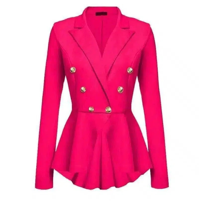 Fitted White Blazer for Women - Stylish & Tailored-Pink-5