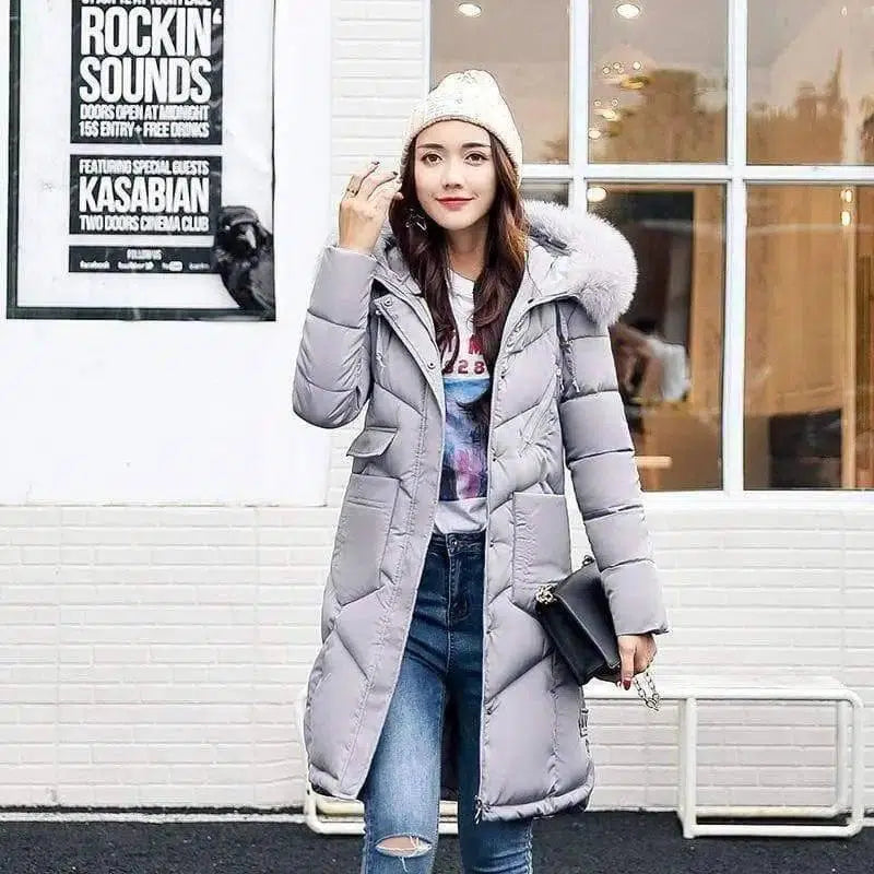 Female down jacket-Gray-2