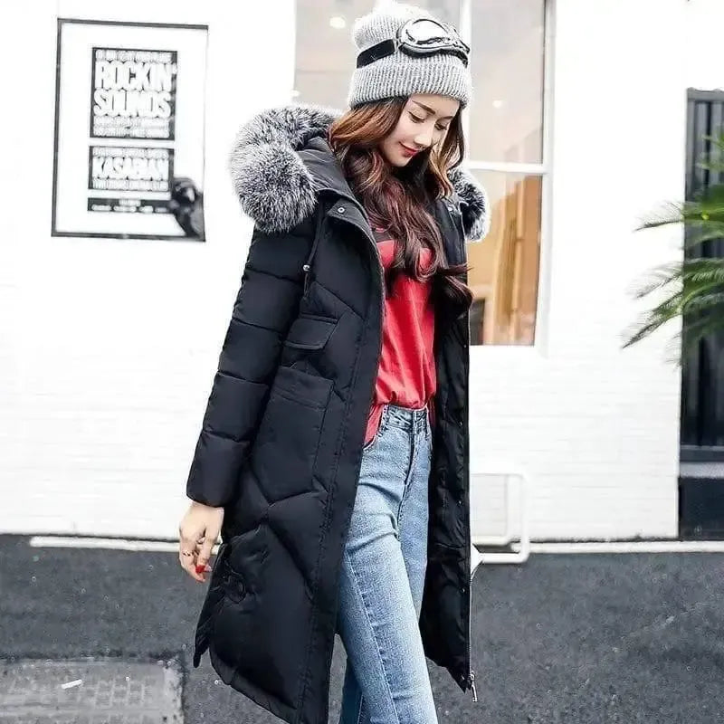 Female down jacket-Black-3