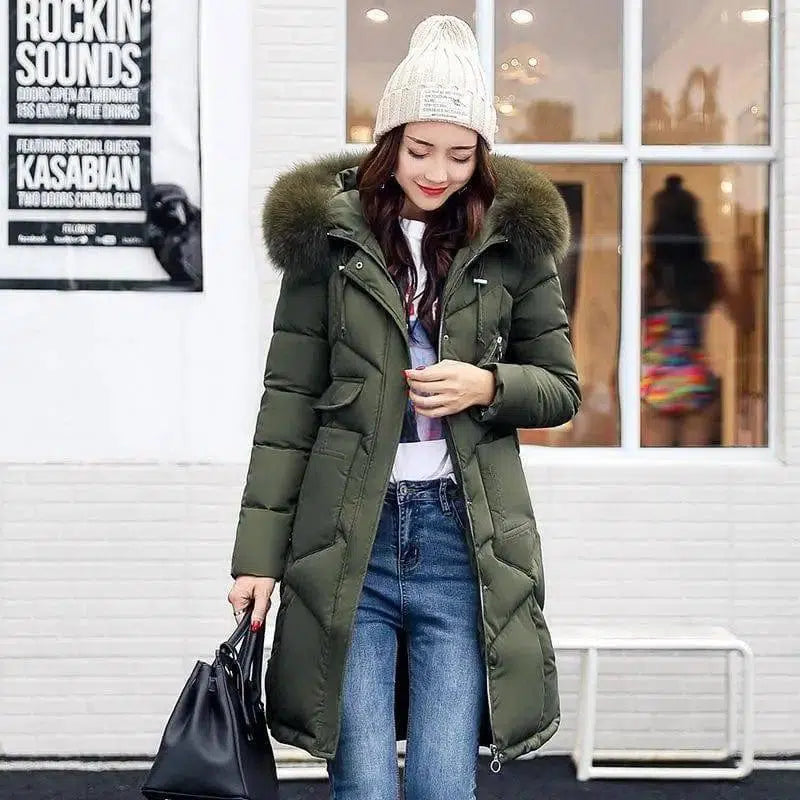 Female down jacket-Army Green-4