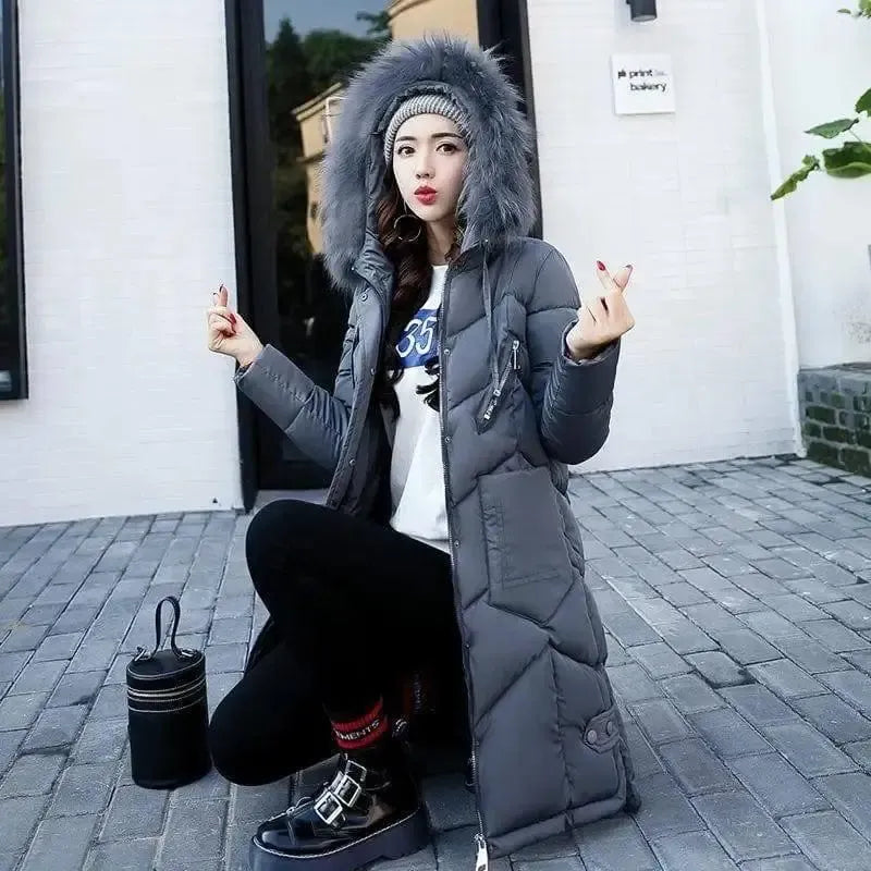 Female down jacket-Dark Gray-5