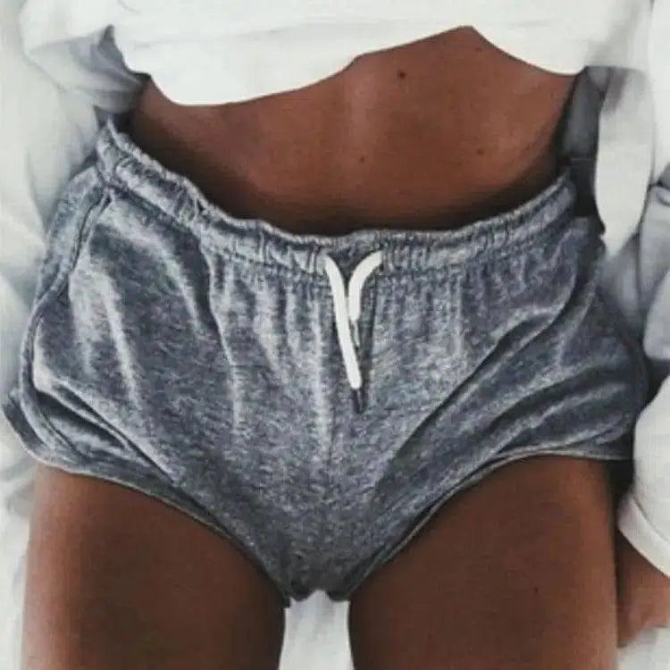 Fitness Shorts Running Yoga Pants-Gray-6