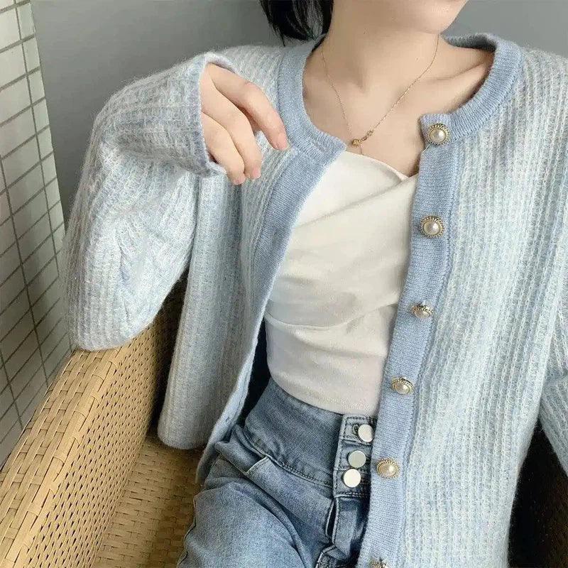 Warm Knit Cardigan with Button Front-1