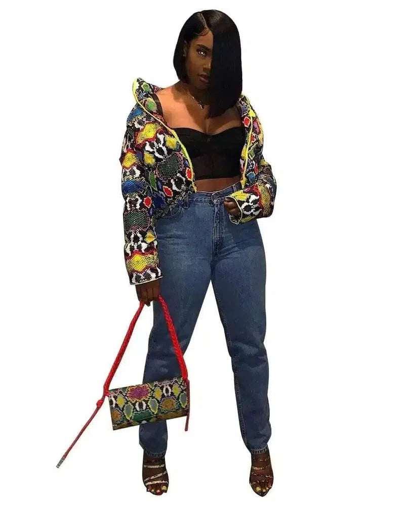 Womens Puff Sleeve Top & Jeans with Matching Bag-Color-2