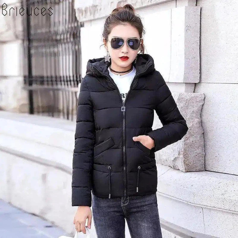 Women's Insulated Hooded Winter Jacket-black-7