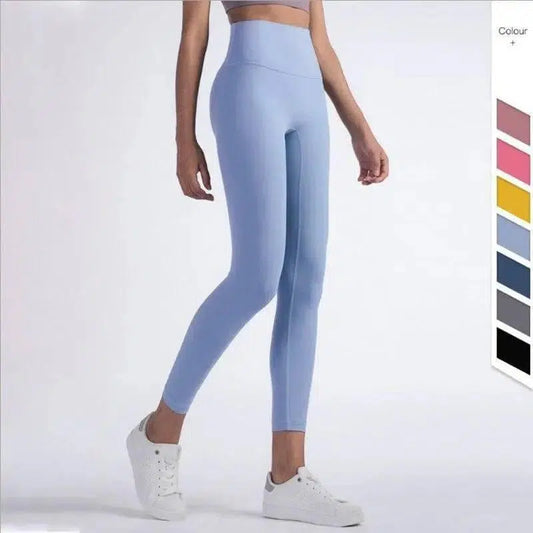 High Waist Sports Slim Fitness Yoga Pants-Sky blue-1
