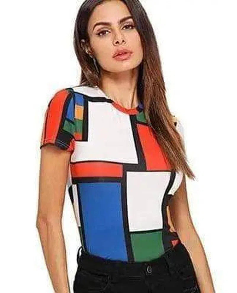 Women's Short Sleeve Fitted T-Shirt-1 style-3