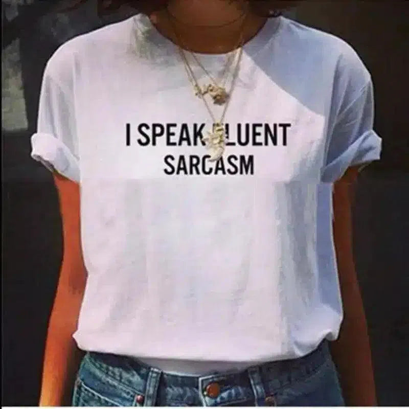 Slogan Tee with Humorous Phrase-1