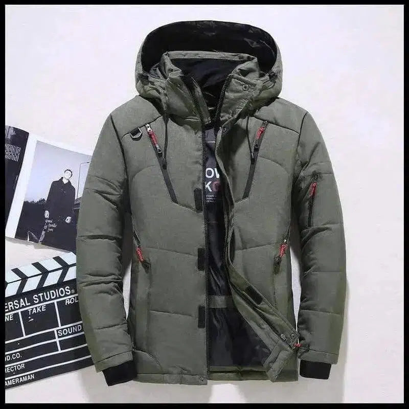 Men's down jacket-Green-2