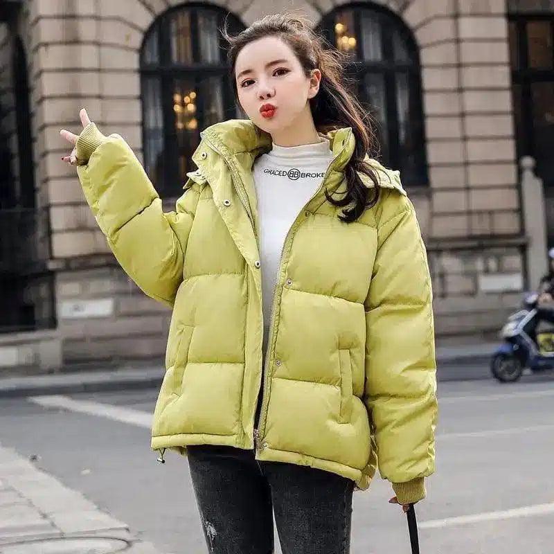 Net red overalls short jacket-Green-1