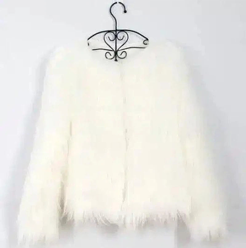 new autumn and winter foreign trade ladies fur coat-White-10