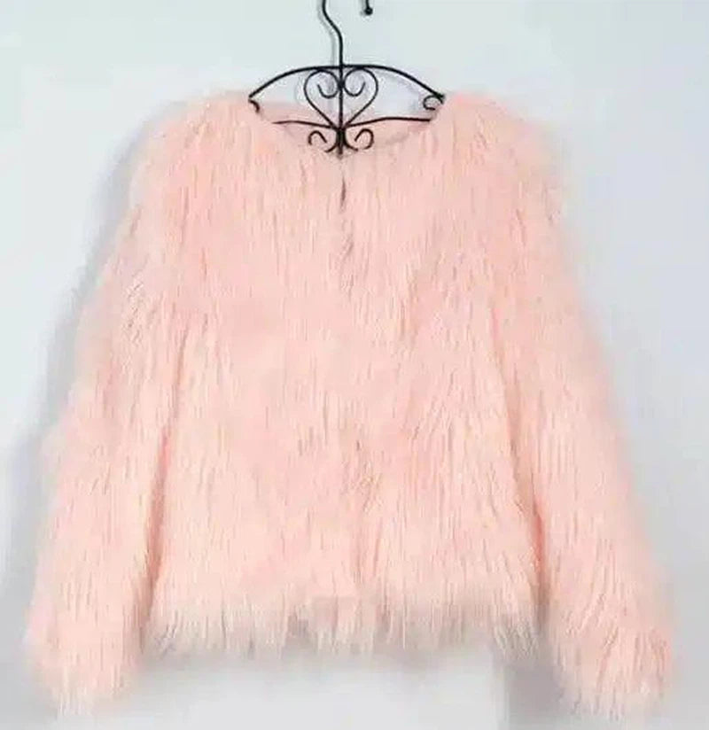 new autumn and winter foreign trade ladies fur coat-Pink3-4