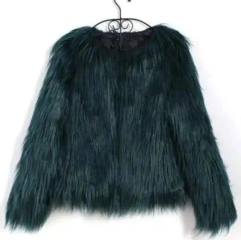 new autumn and winter foreign trade ladies fur coat-Dark green-9