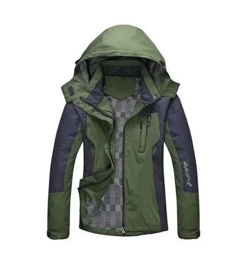 outdoor women's single-layer autumn jacket genuine-Green-2