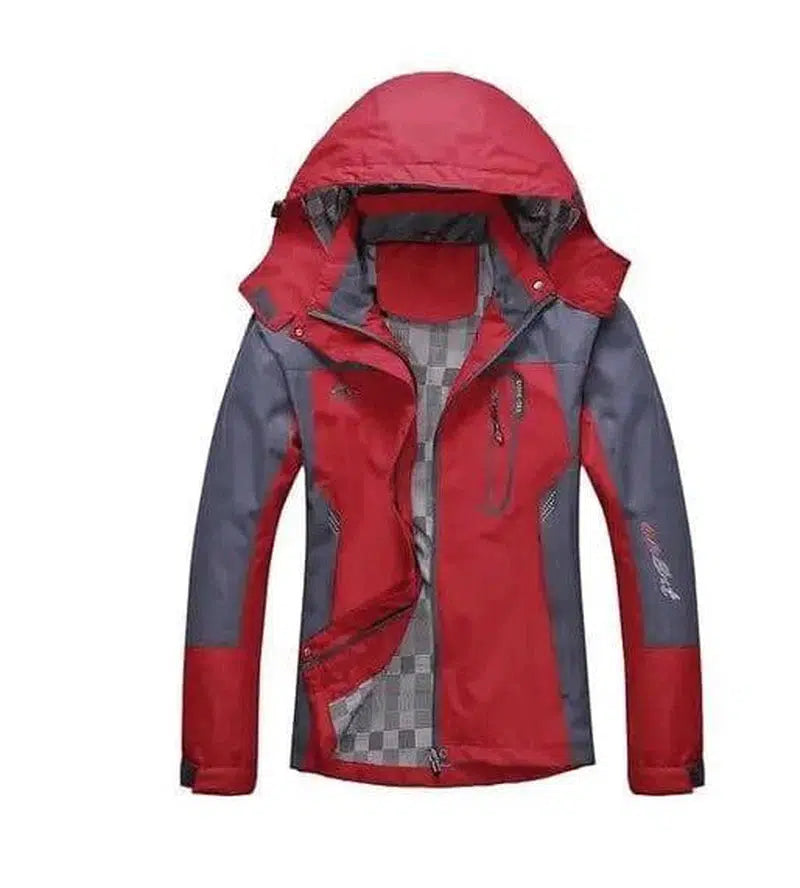 outdoor women's single-layer autumn jacket genuine-Red-4