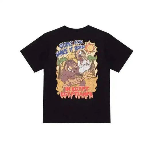 Graphic Tee with Cartoon Design for Casual Wear-1