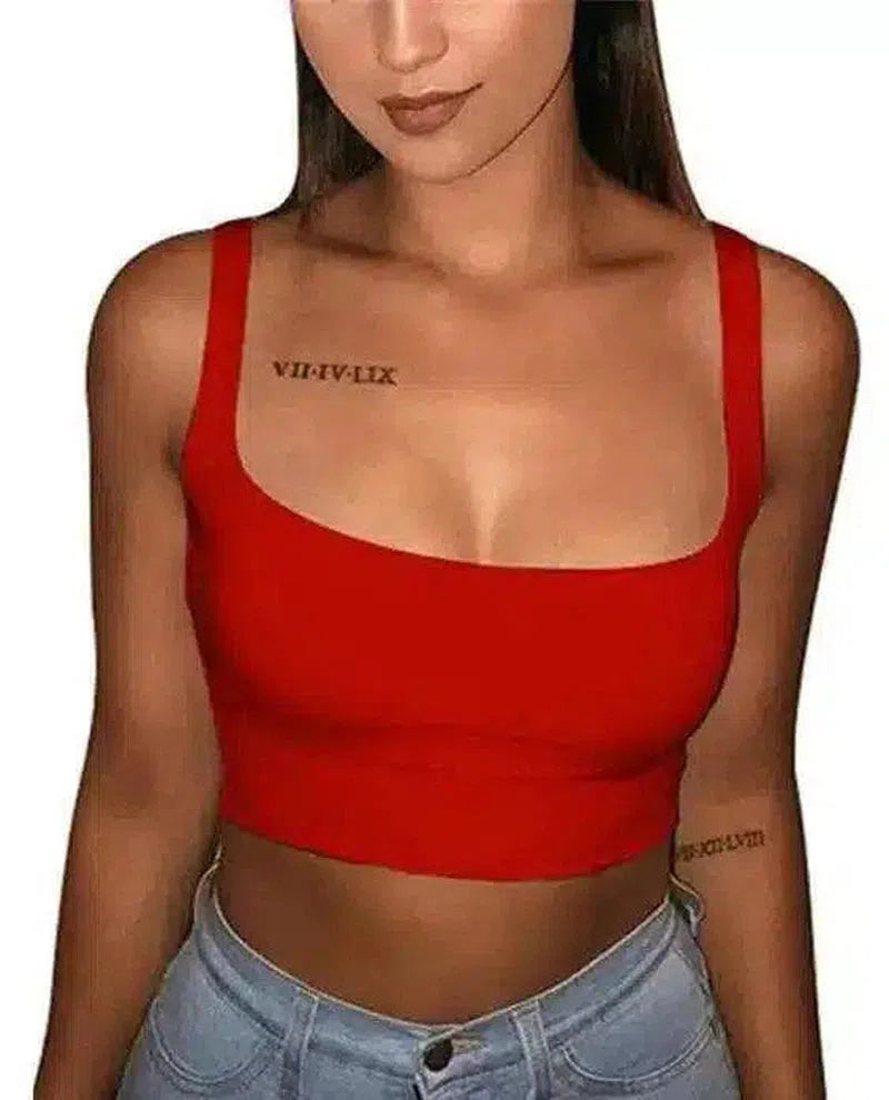 Women's Crop Top Tank for Casual Wear-gules-2