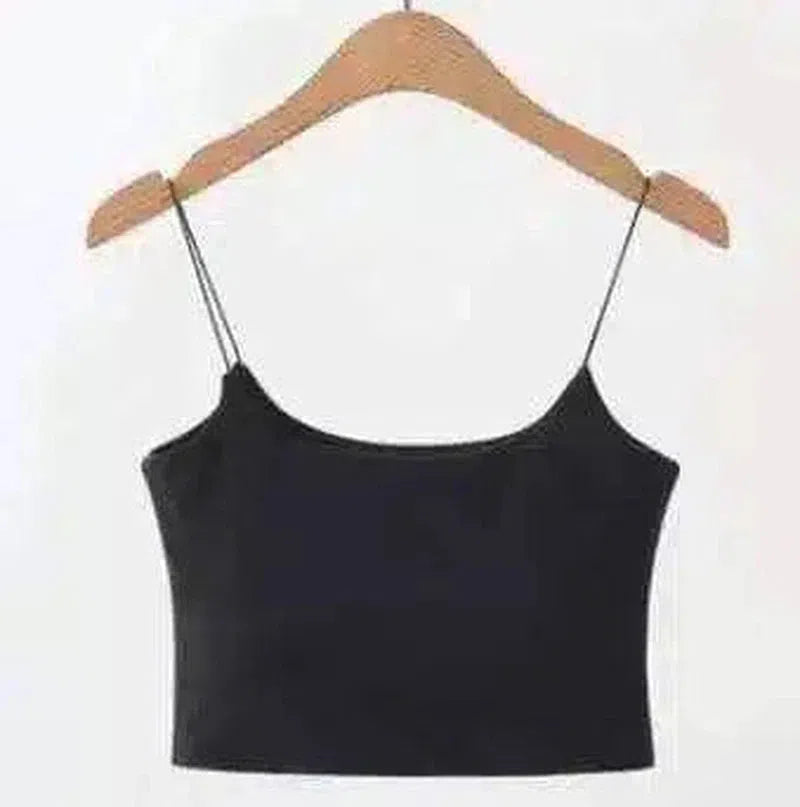 Sleeveless Crop Top & Pleated Mini Skirt Set-Black-2