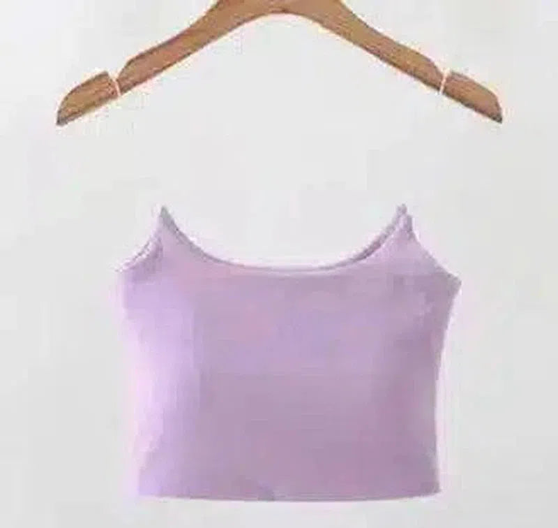 Sleeveless Crop Top & Pleated Mini Skirt Set-Purple-5