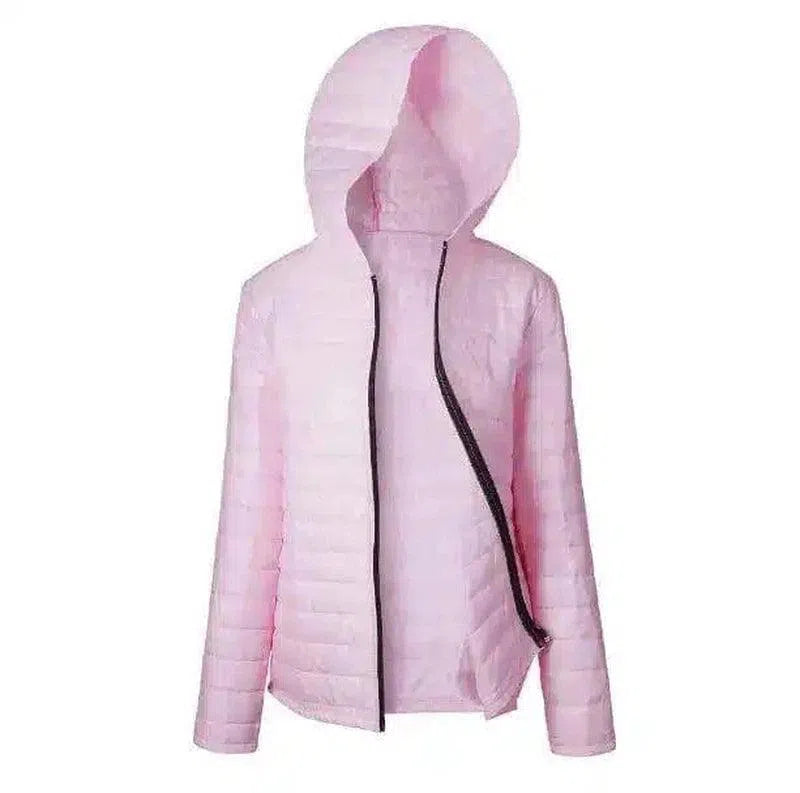 Lightweight Hooded Quilted Jacket-Pink-2