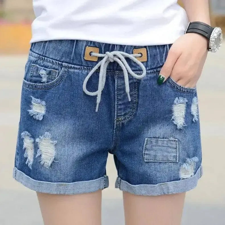 SUNDAY - VEGAN WOMENS DENIM SHORTS-10