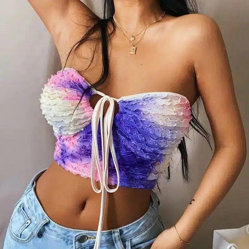 Women's Tie-Front Cropped Top-1