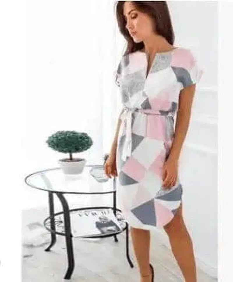 V-Neck Printed Dress-10