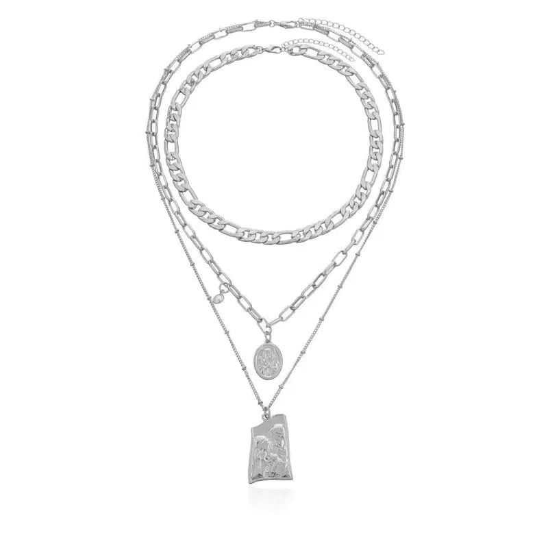 Vintage Punk Multi Layered Women's Pearl Necklaces Fashion-3