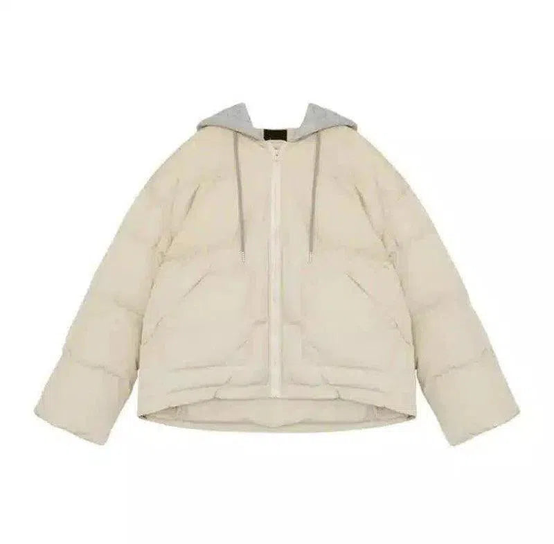 Hooded Insulated Puffer Jackets for Adults-Apricot-2