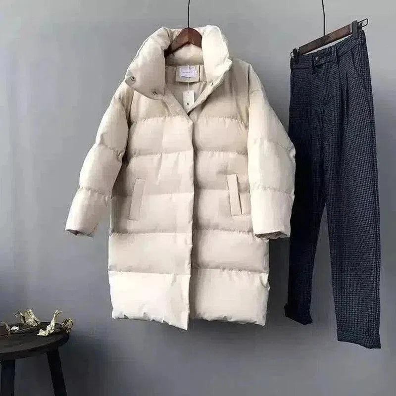Men's Insulated Puffer Jackets with Collar-White-2