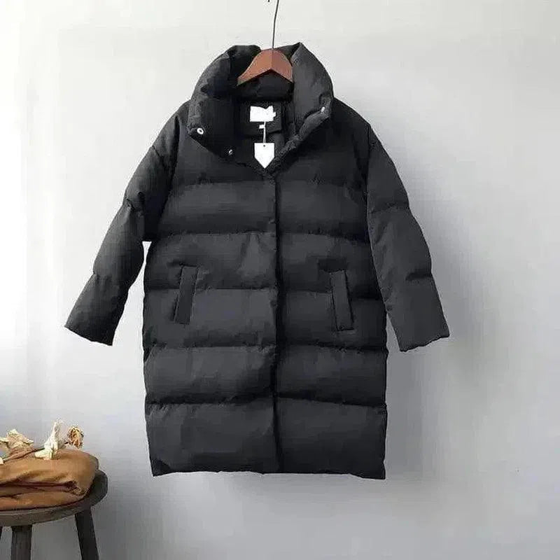 Men's Insulated Puffer Jackets with Collar-Black-3