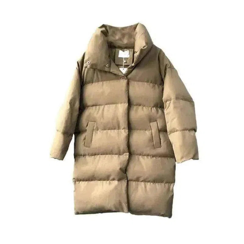 Men's Insulated Puffer Jackets with Collar-Brown-4