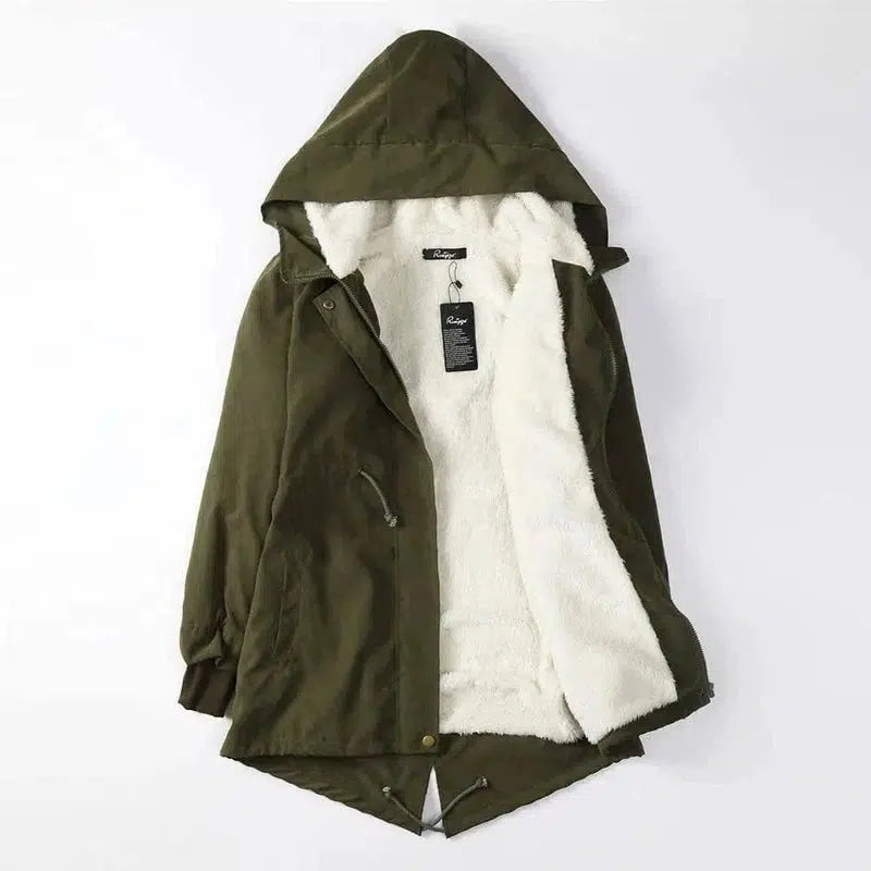 women's warm jacket-Green-2