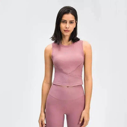 Women's Sleeveless Workout Top and Leggings Set-1