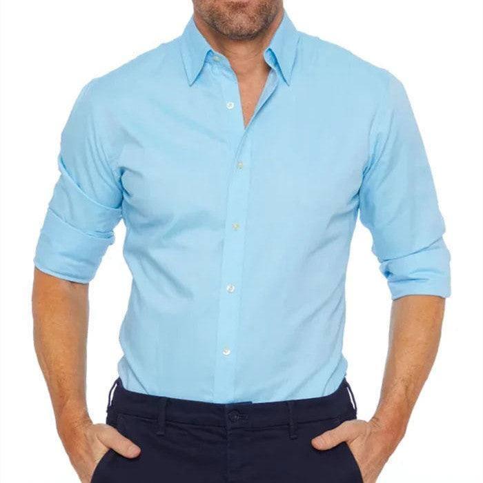 Men's Shirt Zipper Shirt Hidden Fake Button Grey / 3XL-10
