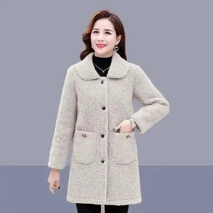 Middle-aged And Elderly Mothers Winter Clothes Keep Warm-Offwhite-2