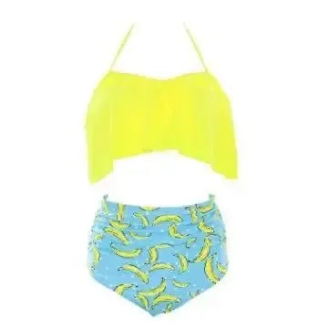 new bikini European and American high waist split-Yellowbanana-2