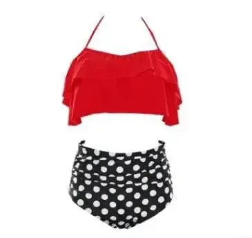 new bikini European and American high waist split-Redwavepoint-3