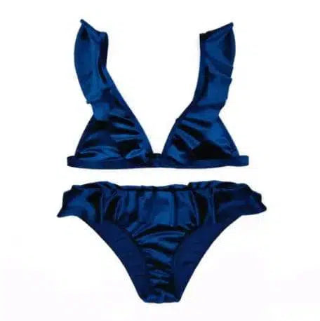 new bikini swimsuit Europe and America triangle nylon-Shallowblue-7