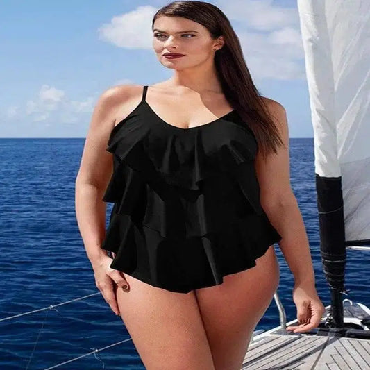 new suit Color Explosion size Siamese swimsuit Swimwear-1