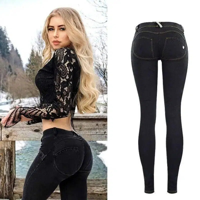 Peach hip pants-Black-11